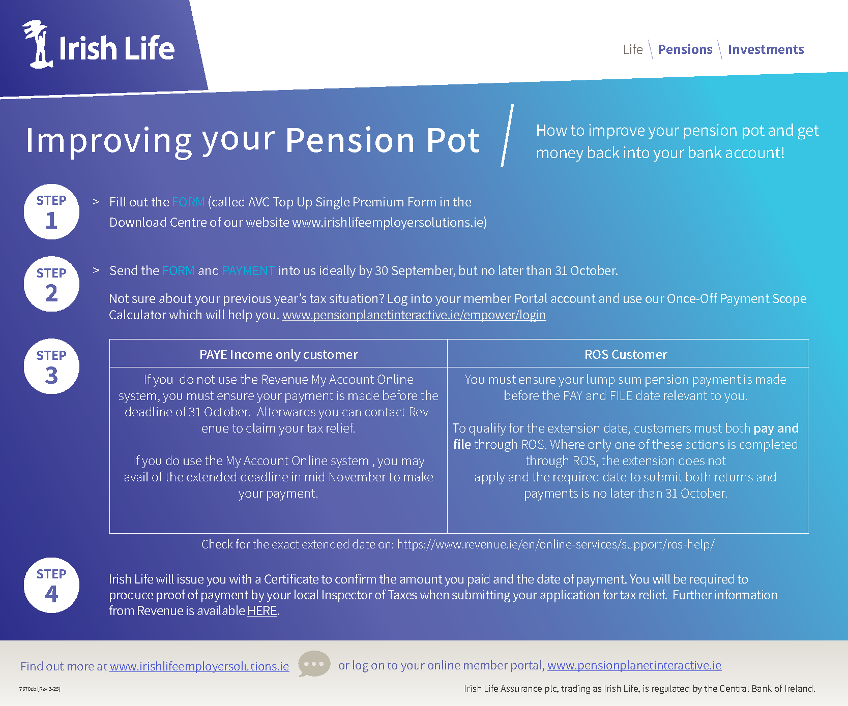 how to make an AVC lump sum payment